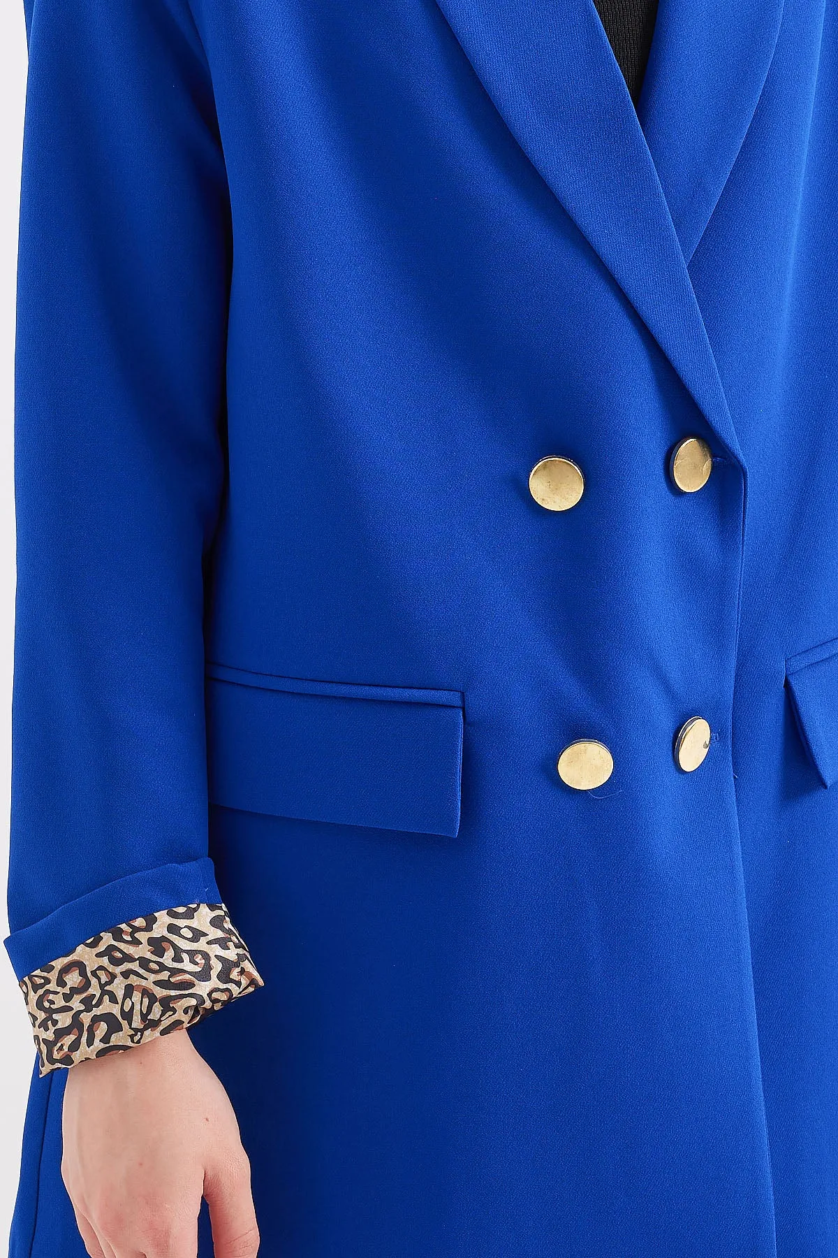 0704 düğme detayli blazer ceket