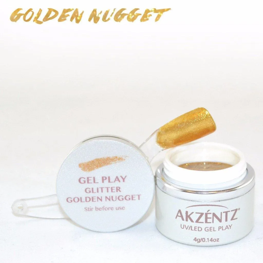 Akzentz Gel Play - Glitter Golden Nugget