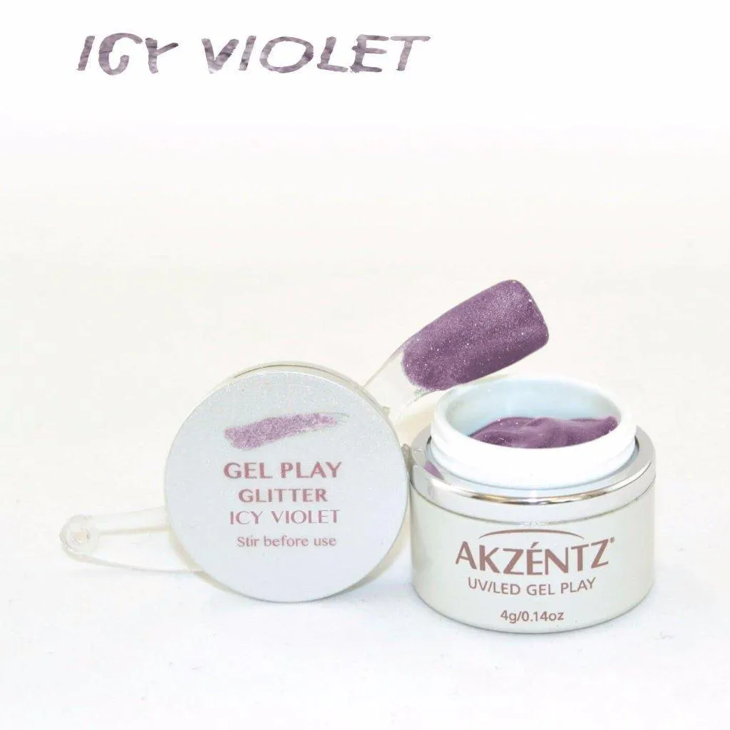 Akzentz Gel Play - Glitter Icy Violet