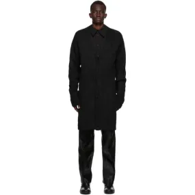Ann Demeulemeester Black Alpaca Longline Cardigan