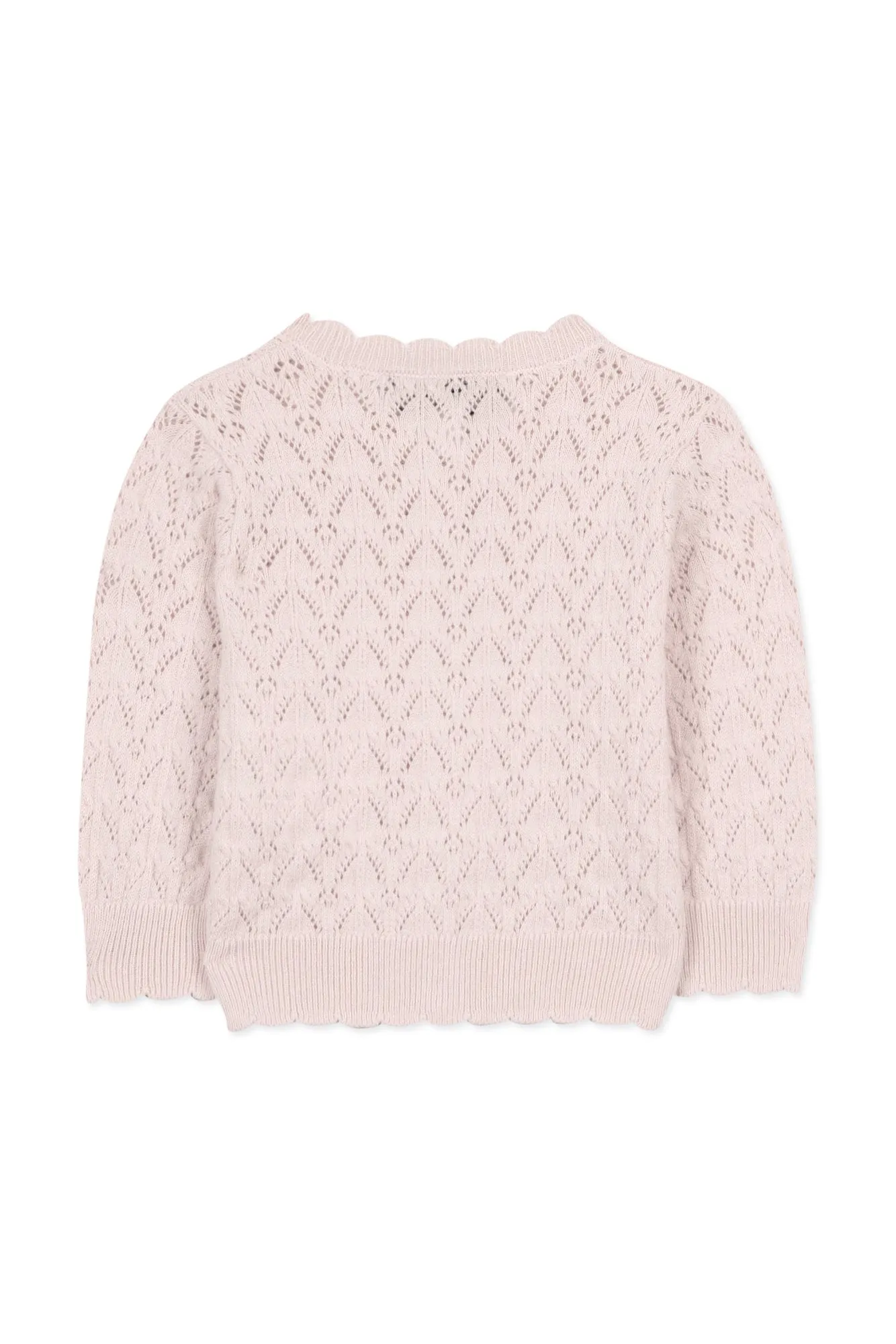 Cardigan - Pale pink knitwear openwork