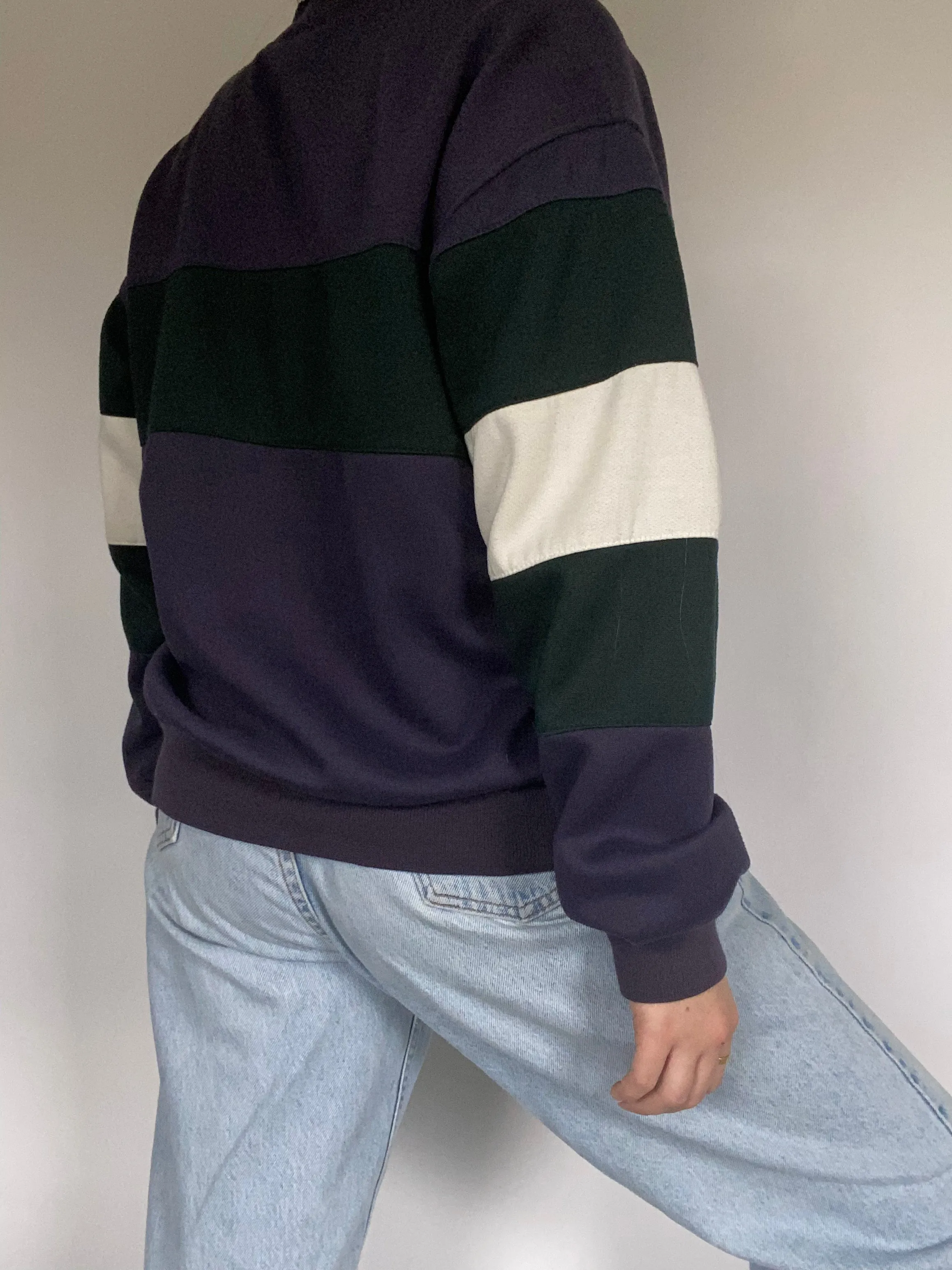Christian Dior Color Block Pullover Sweatshirt Size M