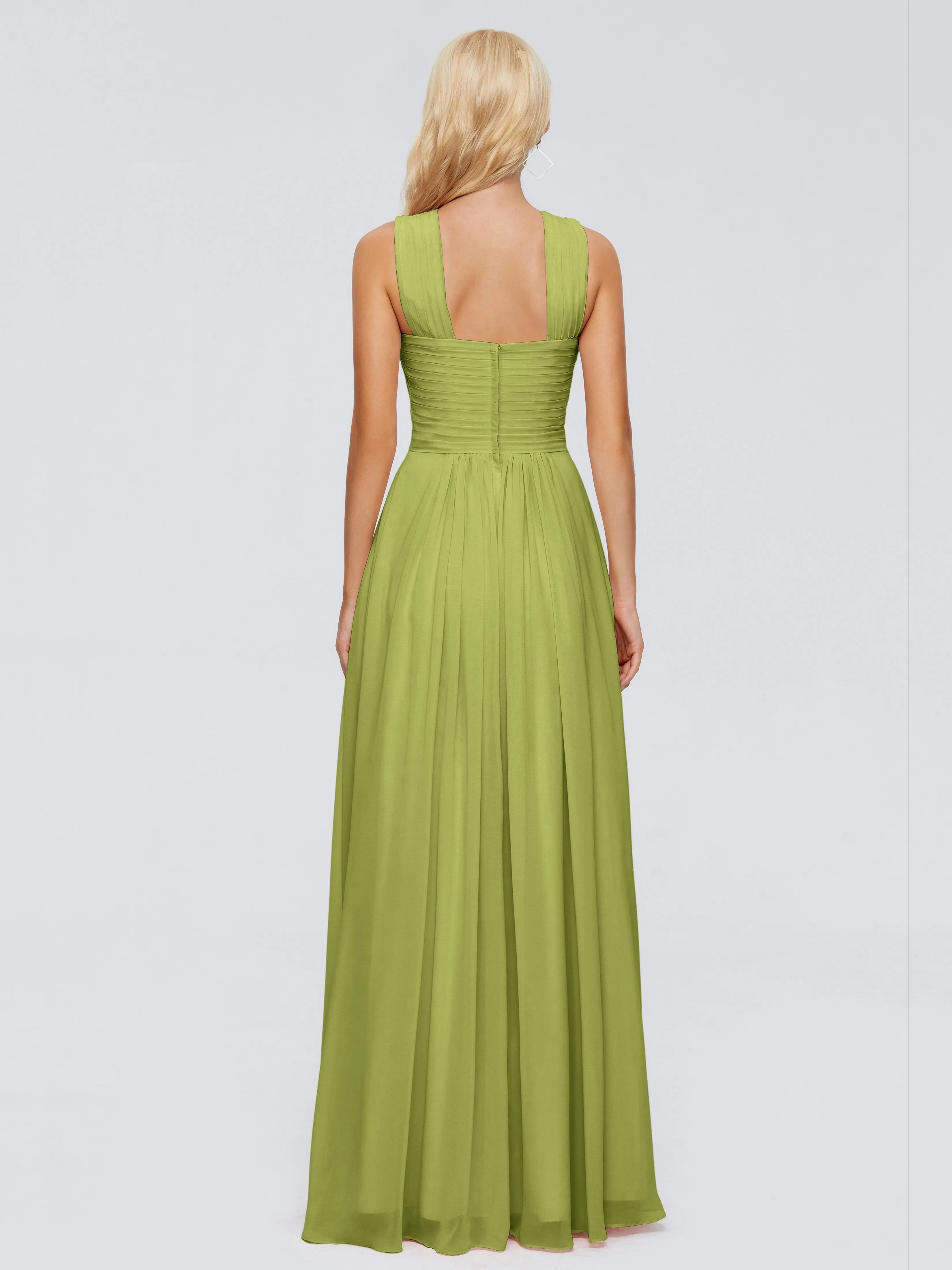 Clover Bridesmaid Dress Aliyah Charming A-Line Straps Chiffon Bridesmaid Dresses