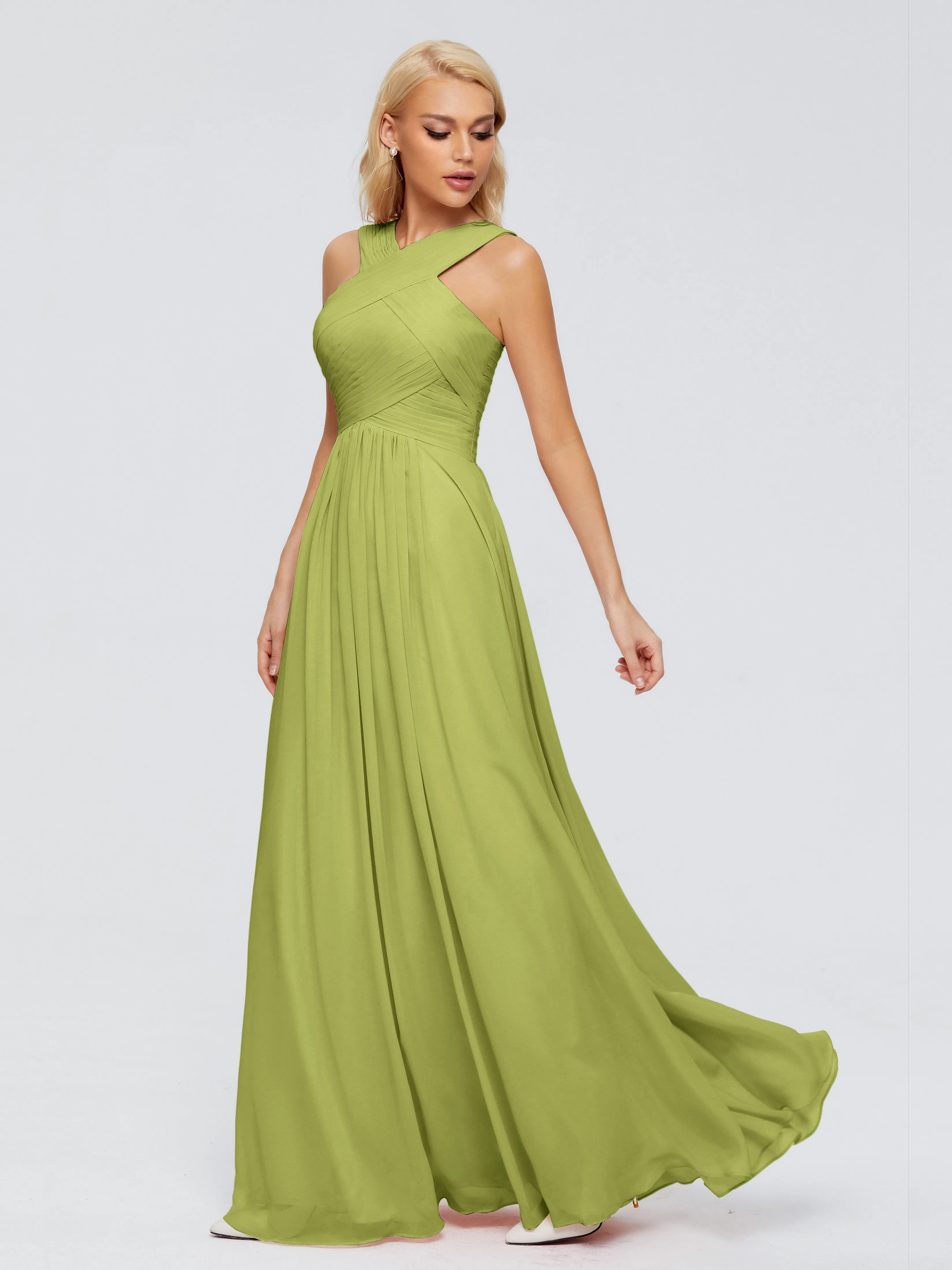 Clover Bridesmaid Dress Aliyah Charming A-Line Straps Chiffon Bridesmaid Dresses