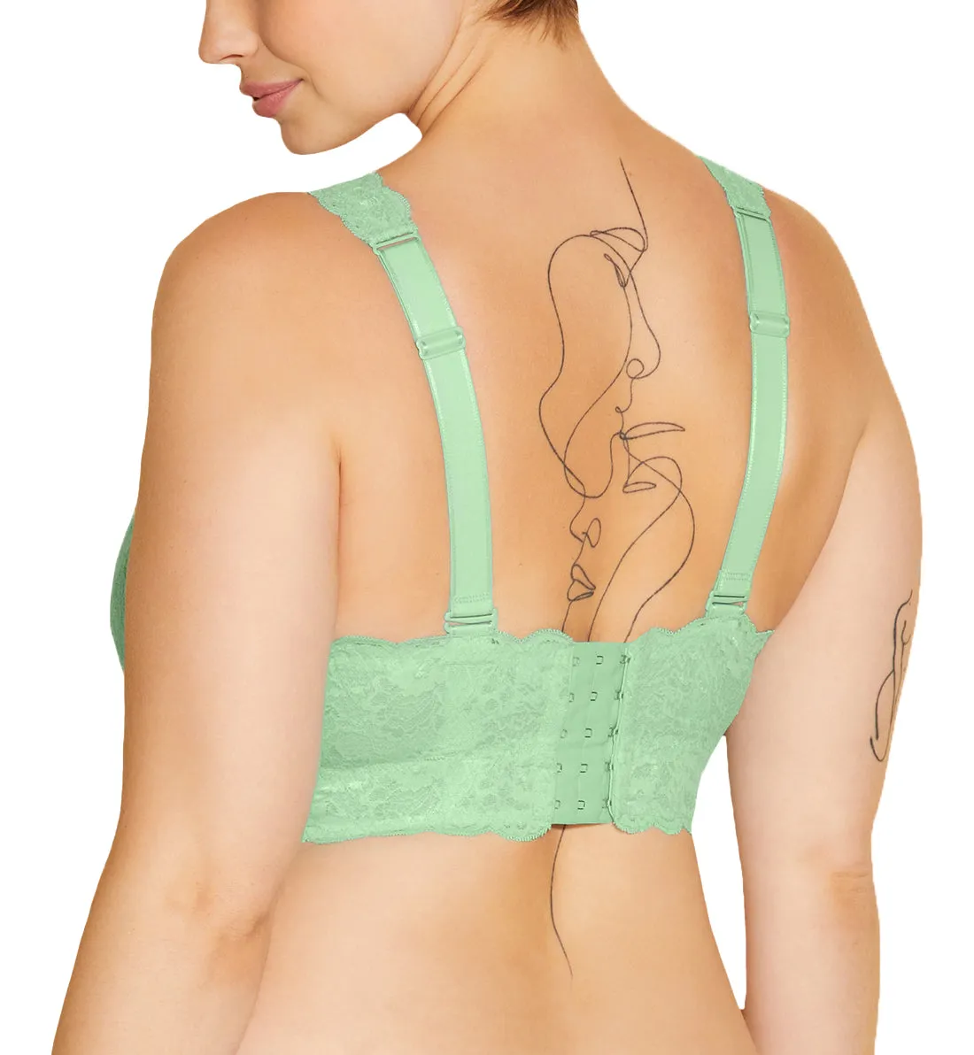 Cosabella Never Say Never SUPER CURVY Plungie Longline Bralette (NEVER1389) - Ghana Green