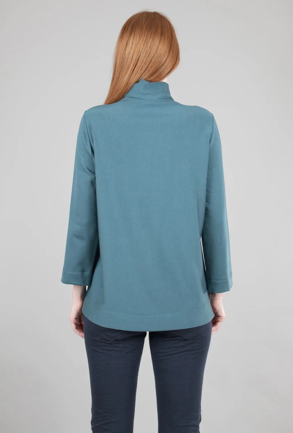 Cozy Mock-Neck Top, Teal