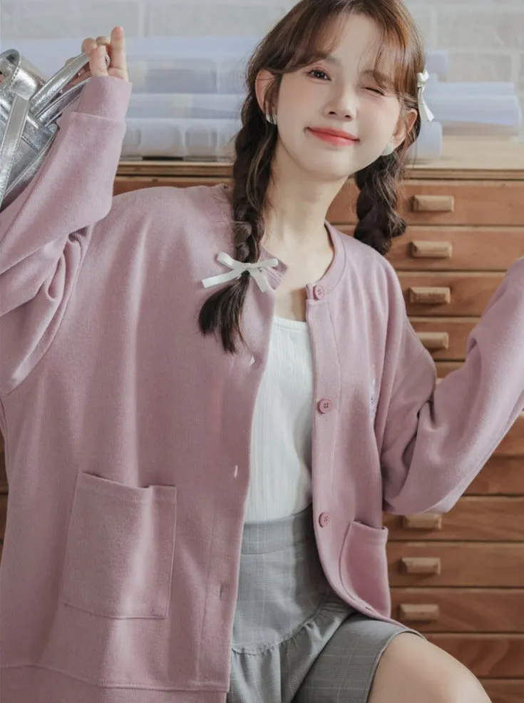 Drop Loose Dusty Jacket Shoulder Sleeve Pink Fit