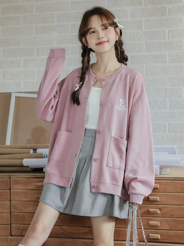 Drop Loose Dusty Jacket Shoulder Sleeve Pink Fit