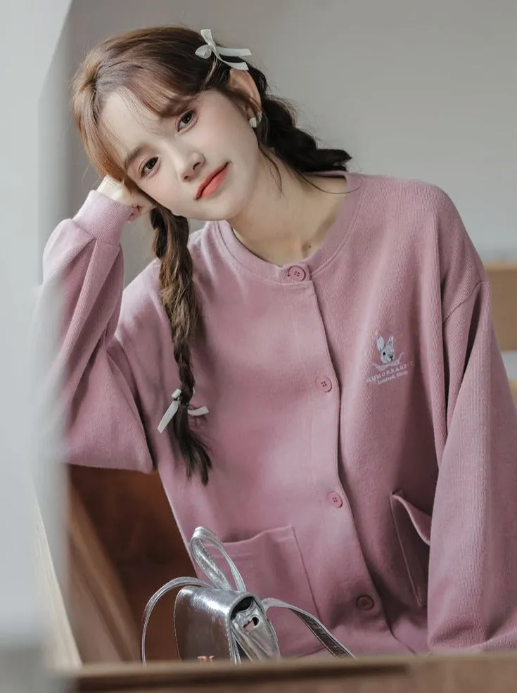 Drop Loose Dusty Jacket Shoulder Sleeve Pink Fit