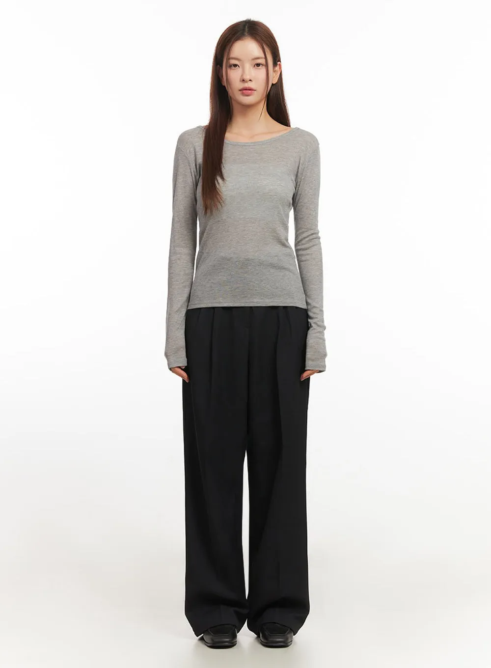 Essential Sheer Long-Sleeve Top IM524
