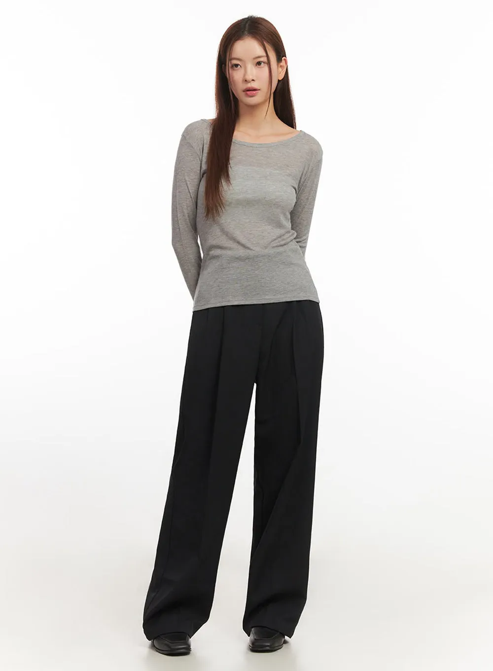 Essential Sheer Long-Sleeve Top IM524