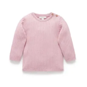 Fine Rib Jumper - Marshmallow Melange