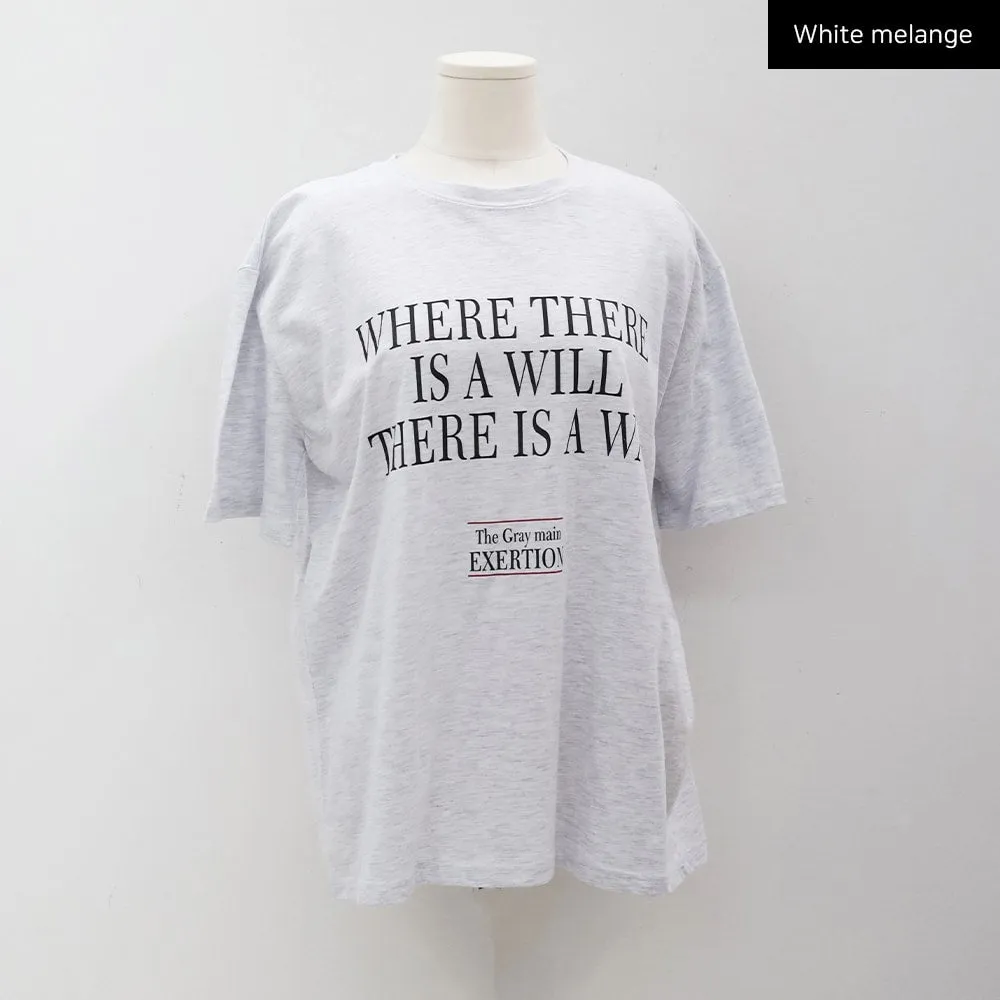 Lettered Loose Fit T-Shirt CY31
