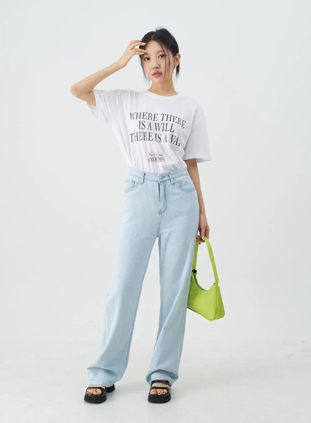 Lettered Loose Fit T-Shirt CY31