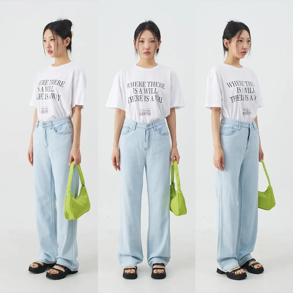 Lettered Loose Fit T-Shirt CY31