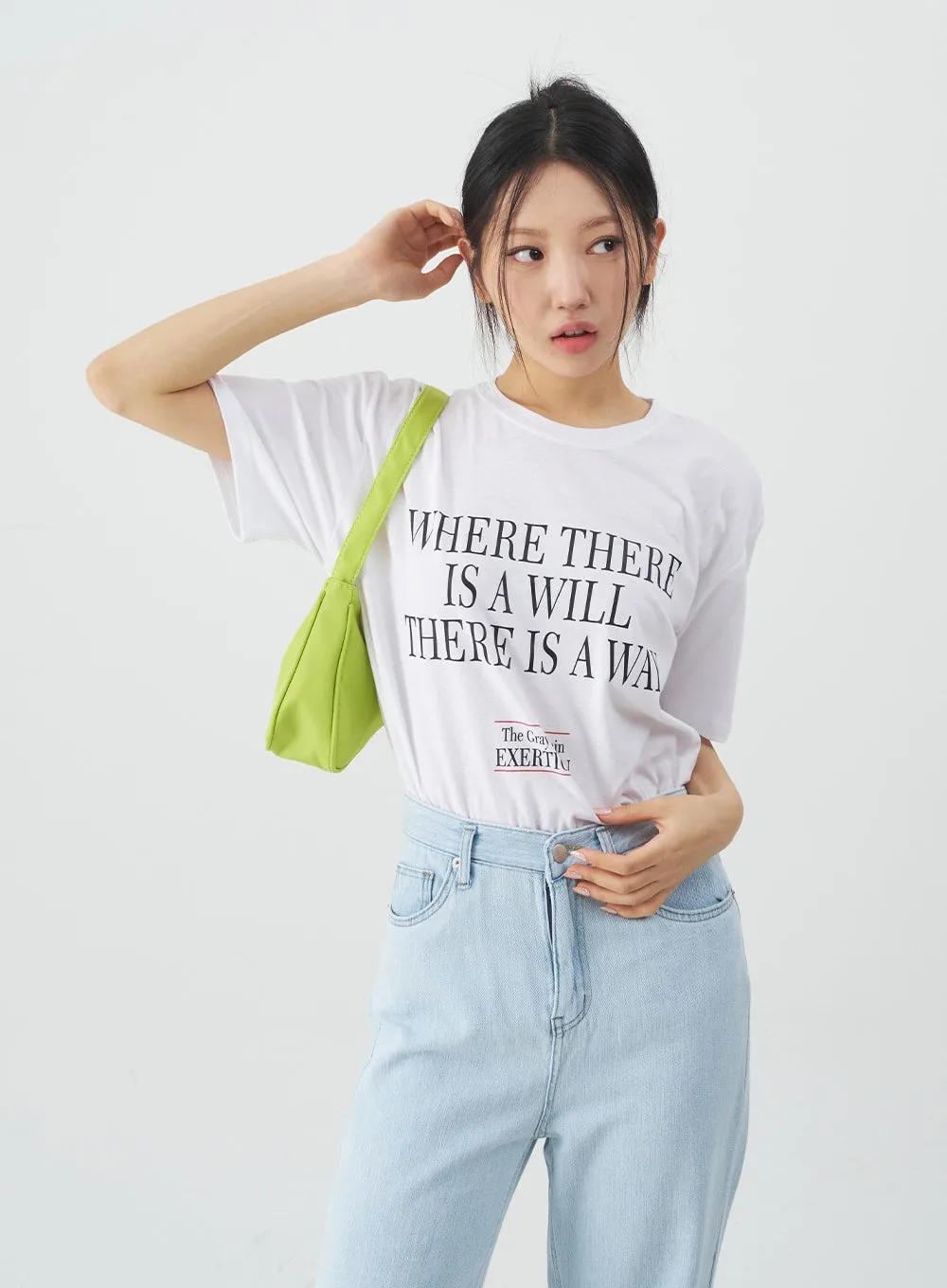 Lettered Loose Fit T-Shirt CY31