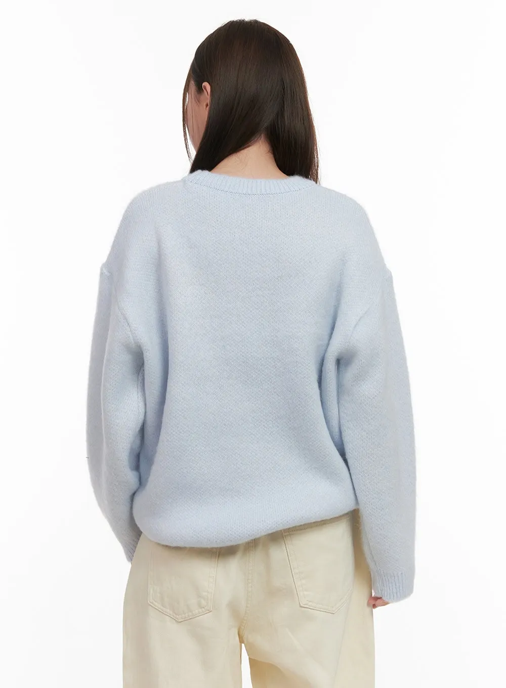 Loose-Fit Graphic Lettering Sweater OD412
