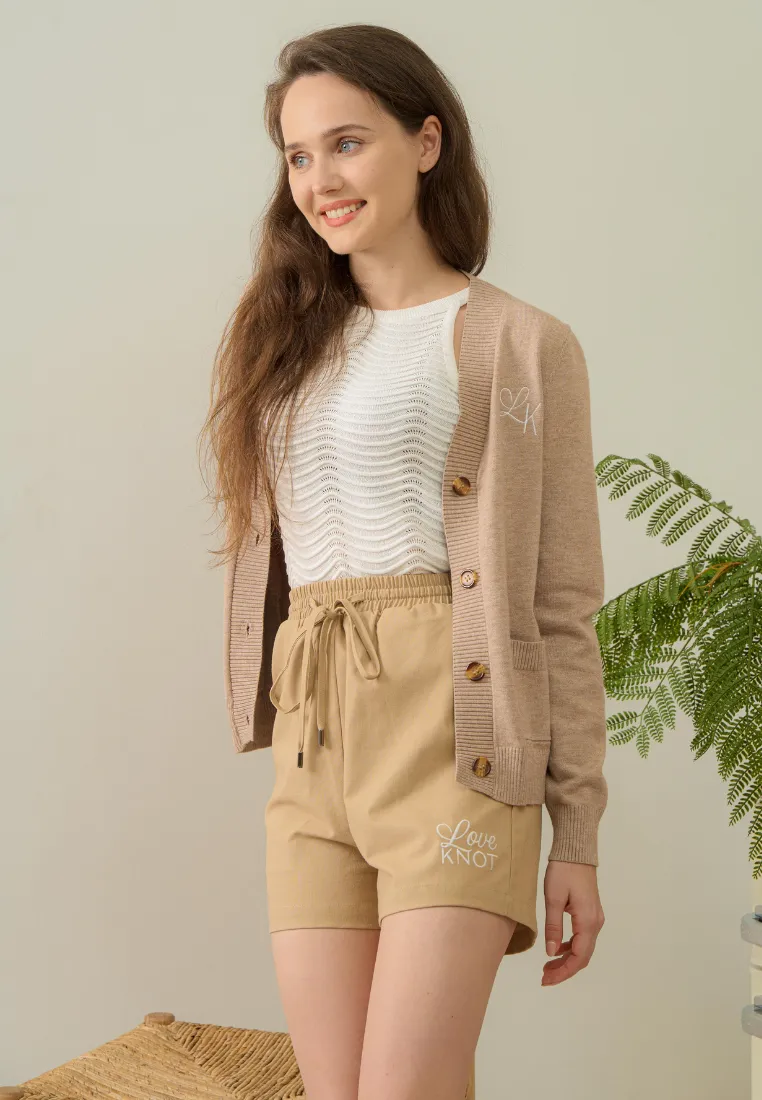 Meil Knitted Long Sleeve Cardigan (Brown)