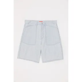 Men Sailor Loose Fit Denim Short - Bleached Blue Denim