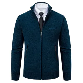 Men's Cozy Knitted Zip-Up Jacket