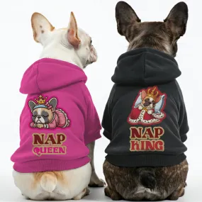 Nap king and Nap queen - Matching French Bulldog Hoodies – Stylish, Cozy & Personalized!