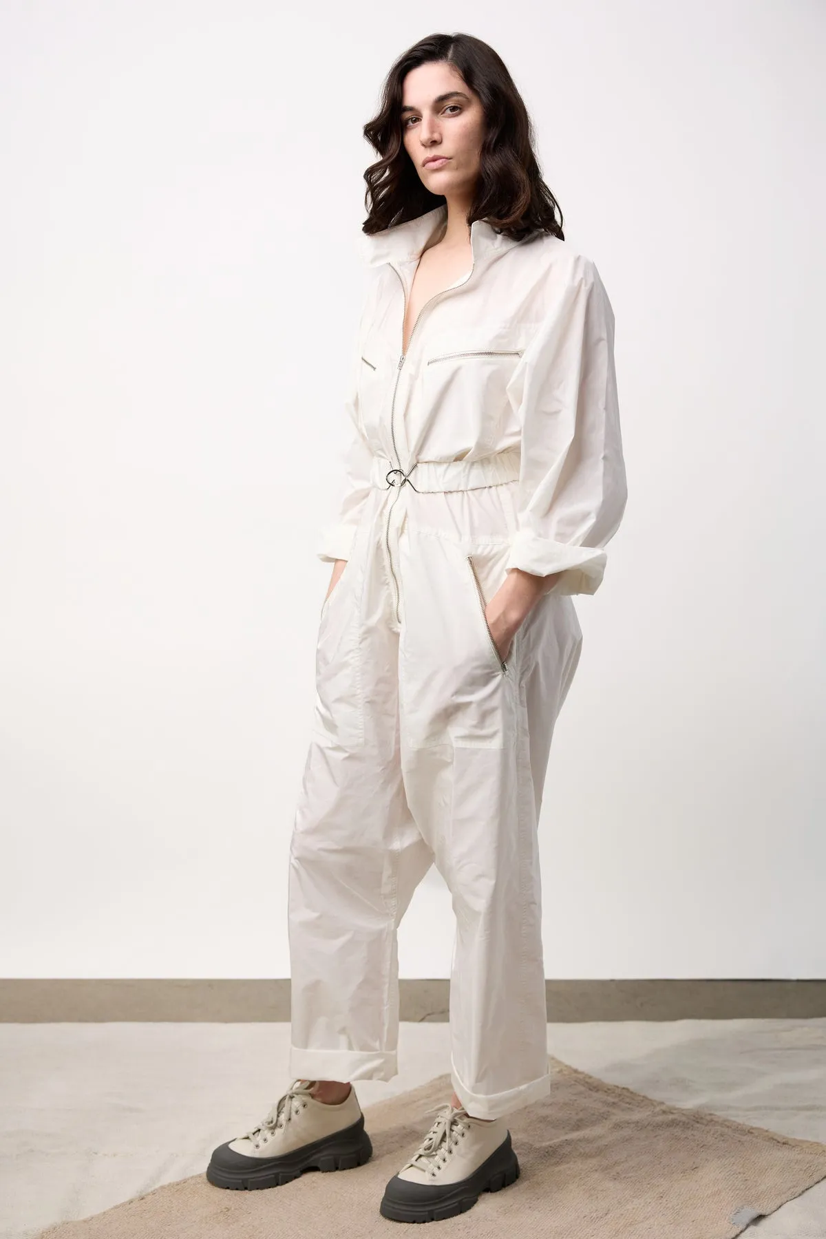 Plateau Loose Fit Jumpsuit - Snow