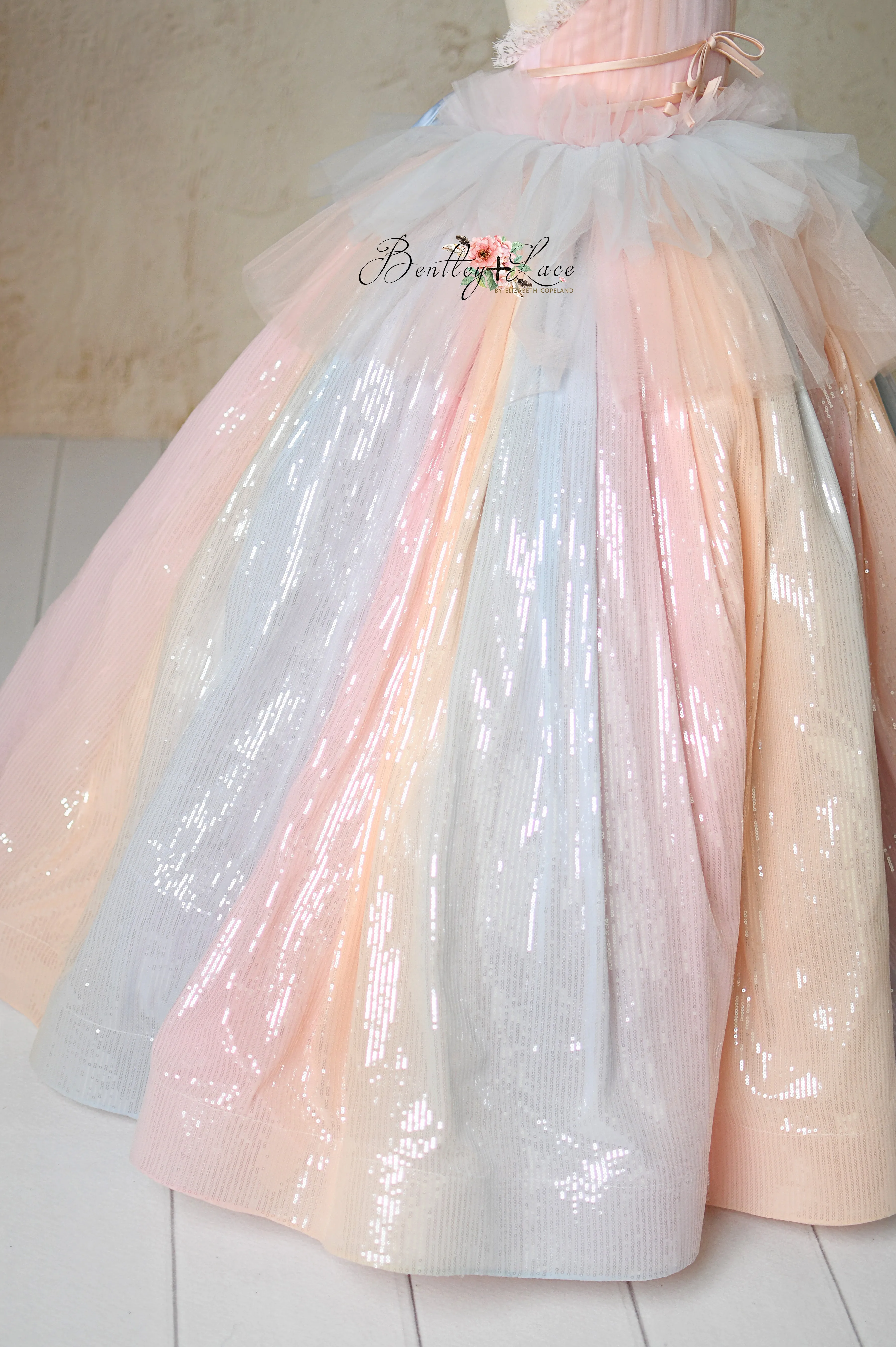 "Aurora Gleam" - Floor Length Gown - (6-7 year)
