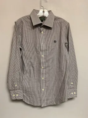 Ralph Lauren Size 12 Black & White Plaid Cotton Big Boys Shirts & Polos