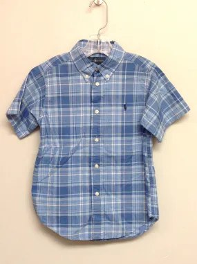 Ralph Lauren Size 5 Blue Plaid Cotton Boys Shirts & Polos