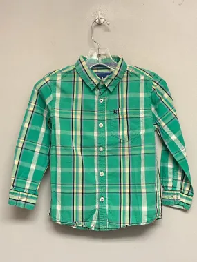 Rebel Kids Size 5 Green & Blue Plaid Cotton Boys Shirts & Polos