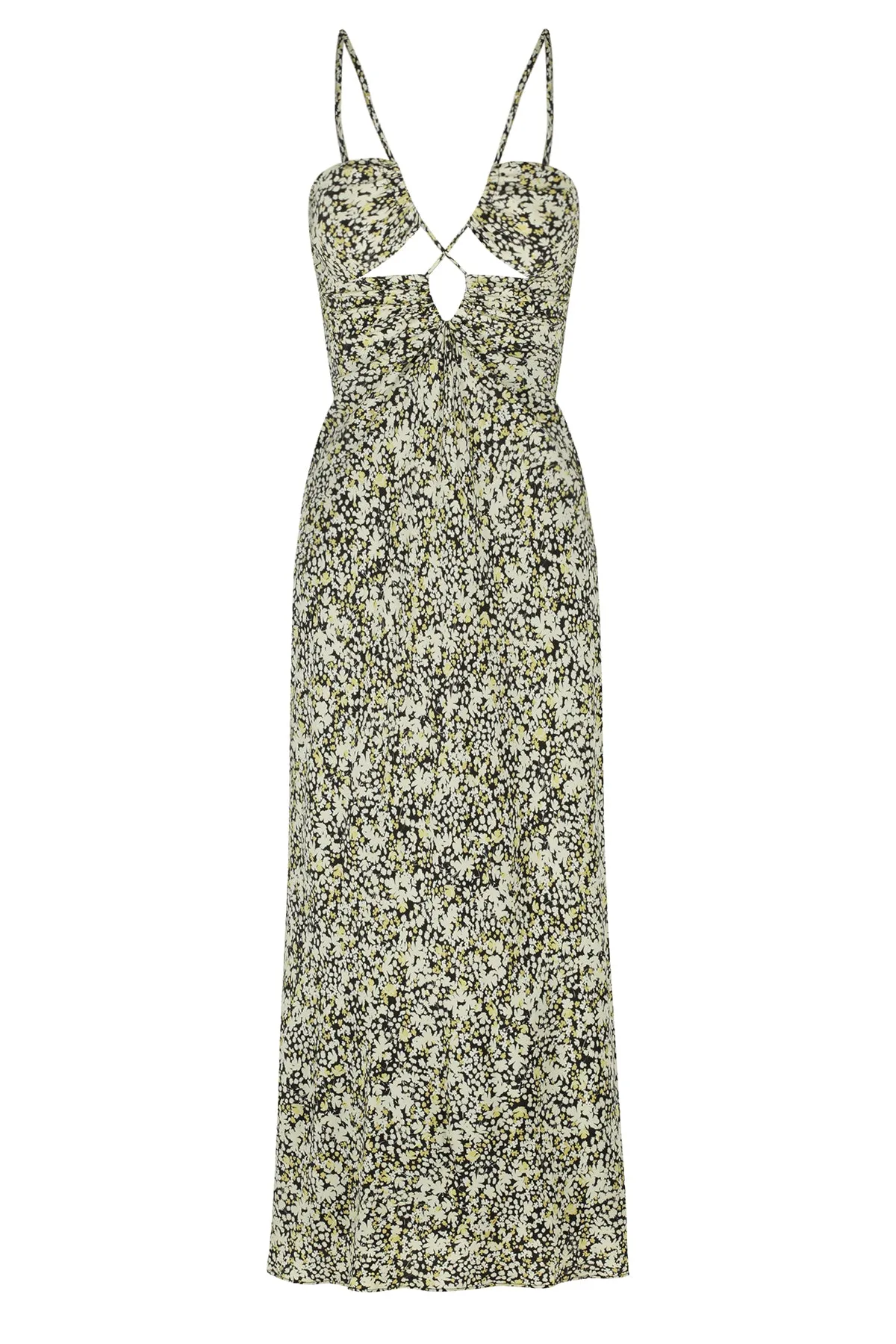 Shona Joy Tammy Keyhole Lace Front Midi Dress