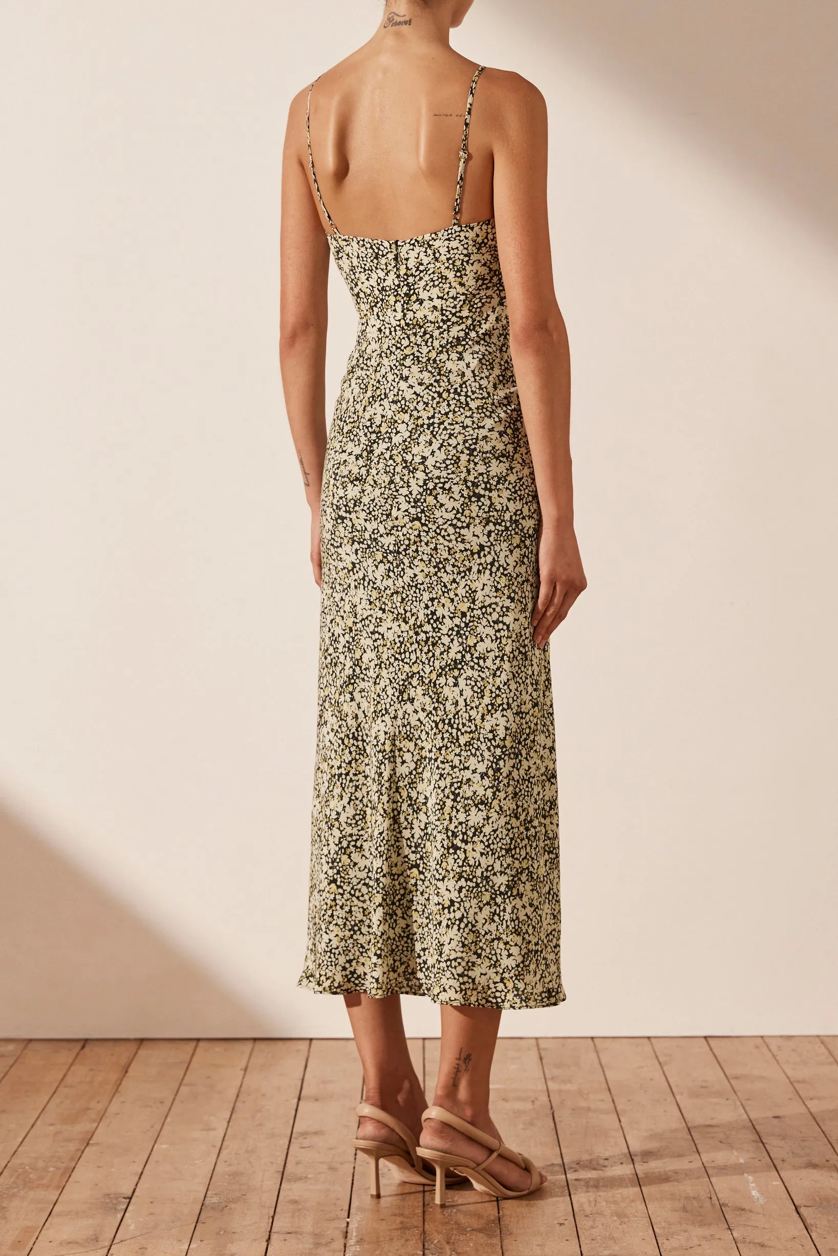 Shona Joy Tammy Keyhole Lace Front Midi Dress