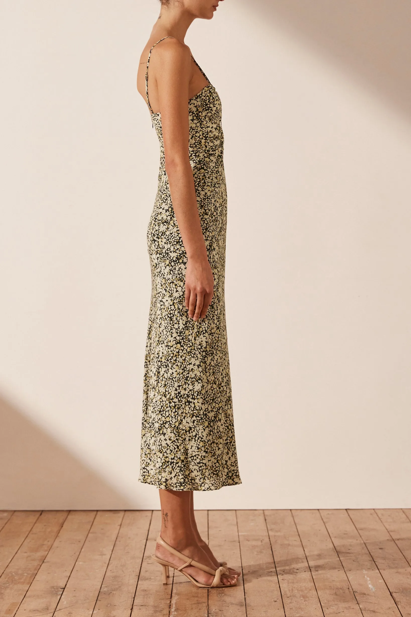 Shona Joy Tammy Keyhole Lace Front Midi Dress