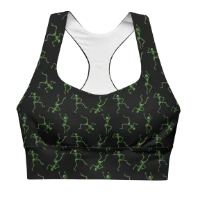 Skeleton Rave Longline Sports Bra (READY TO SHIP)