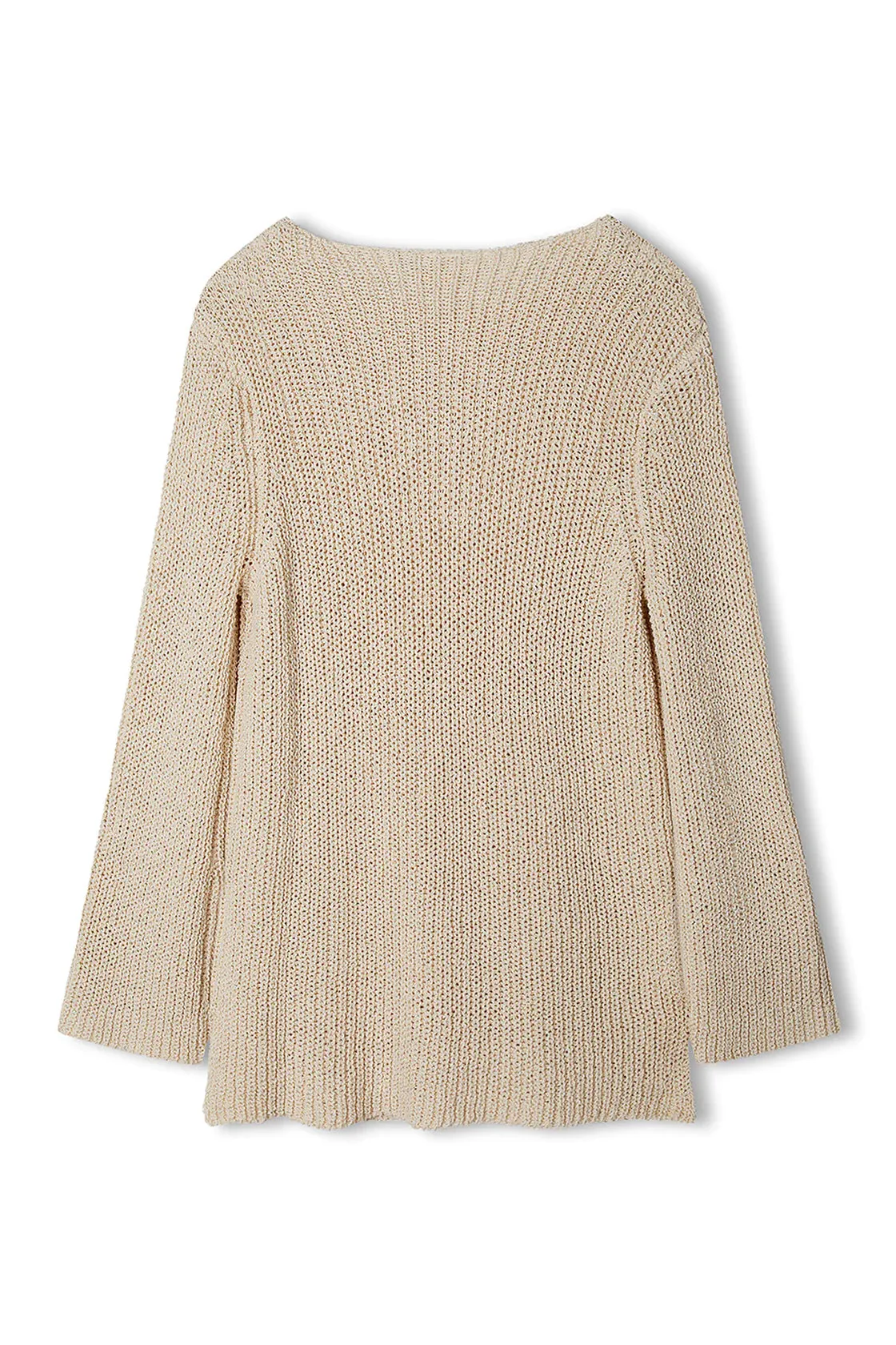 STONE COTTON BLEND KNIT JUMPER