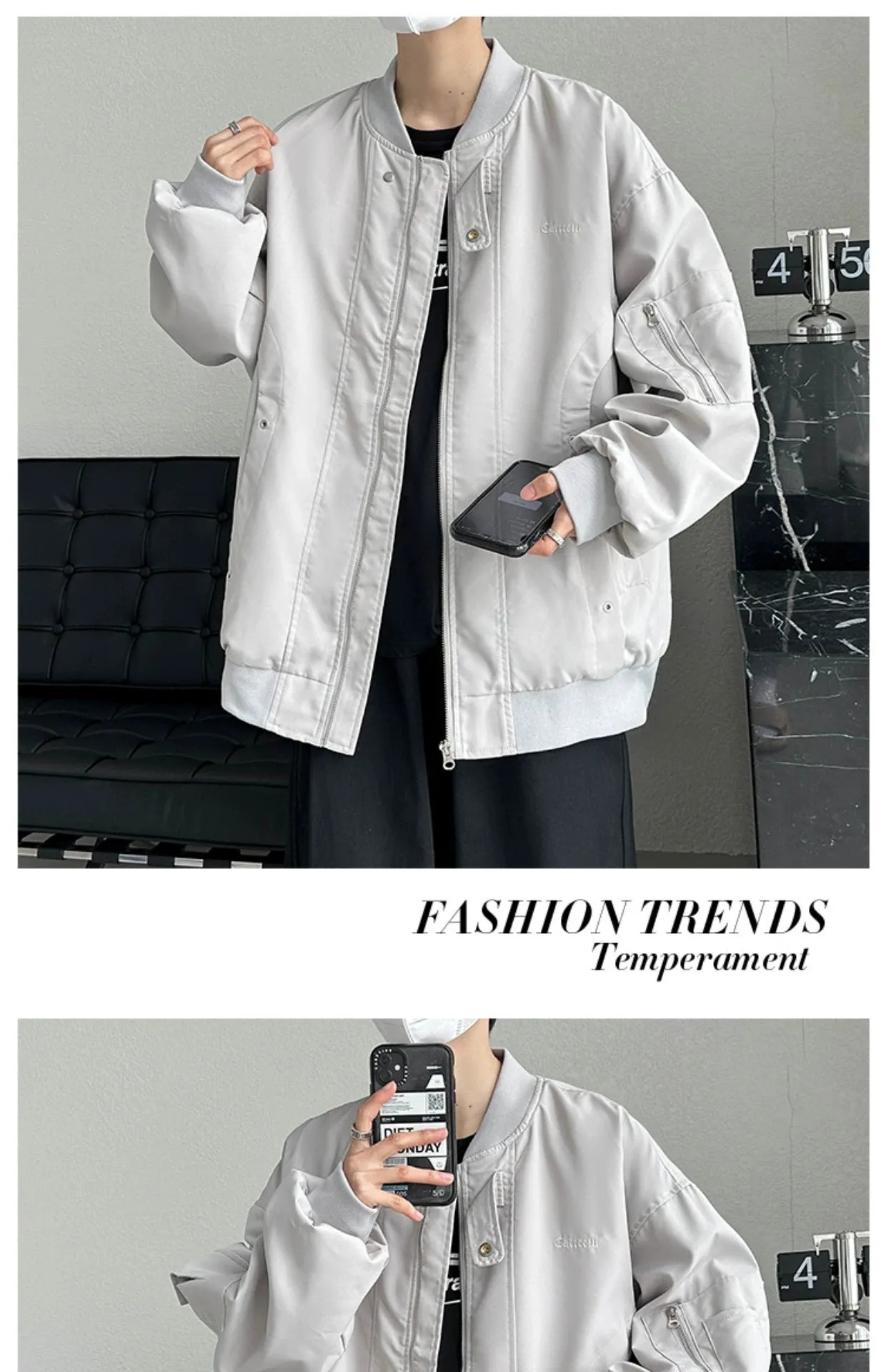 Trendy Spring and Autumn Loose Street Pilot Jacket