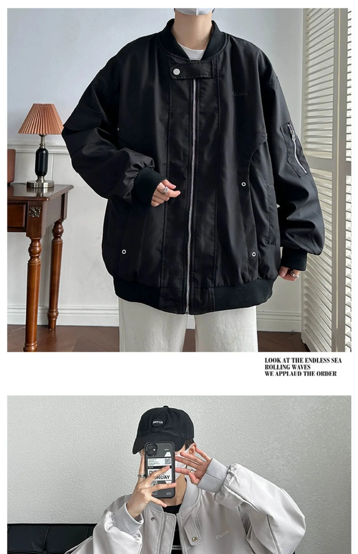 Trendy Spring and Autumn Loose Street Pilot Jacket