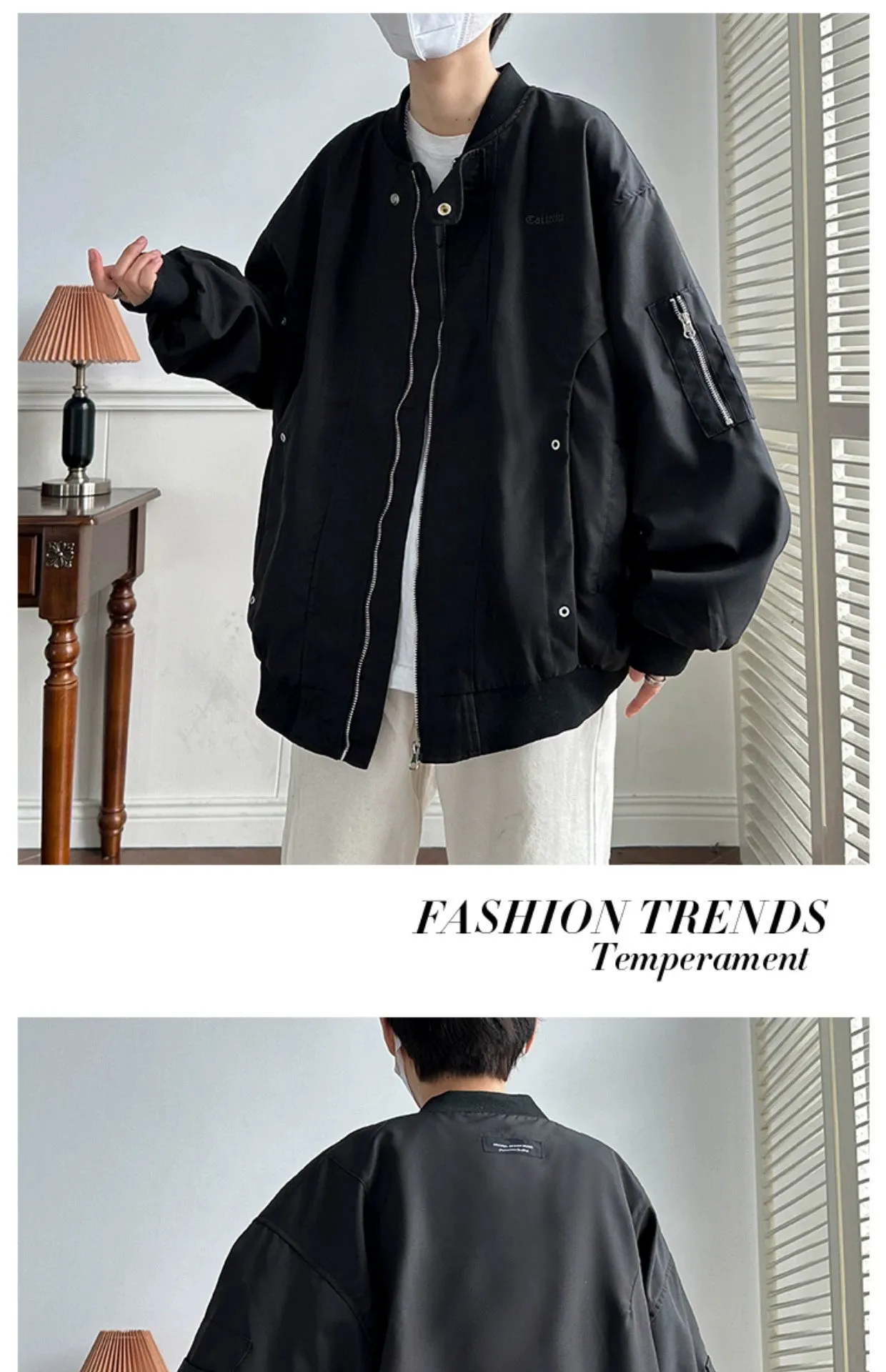 Trendy Spring and Autumn Loose Street Pilot Jacket
