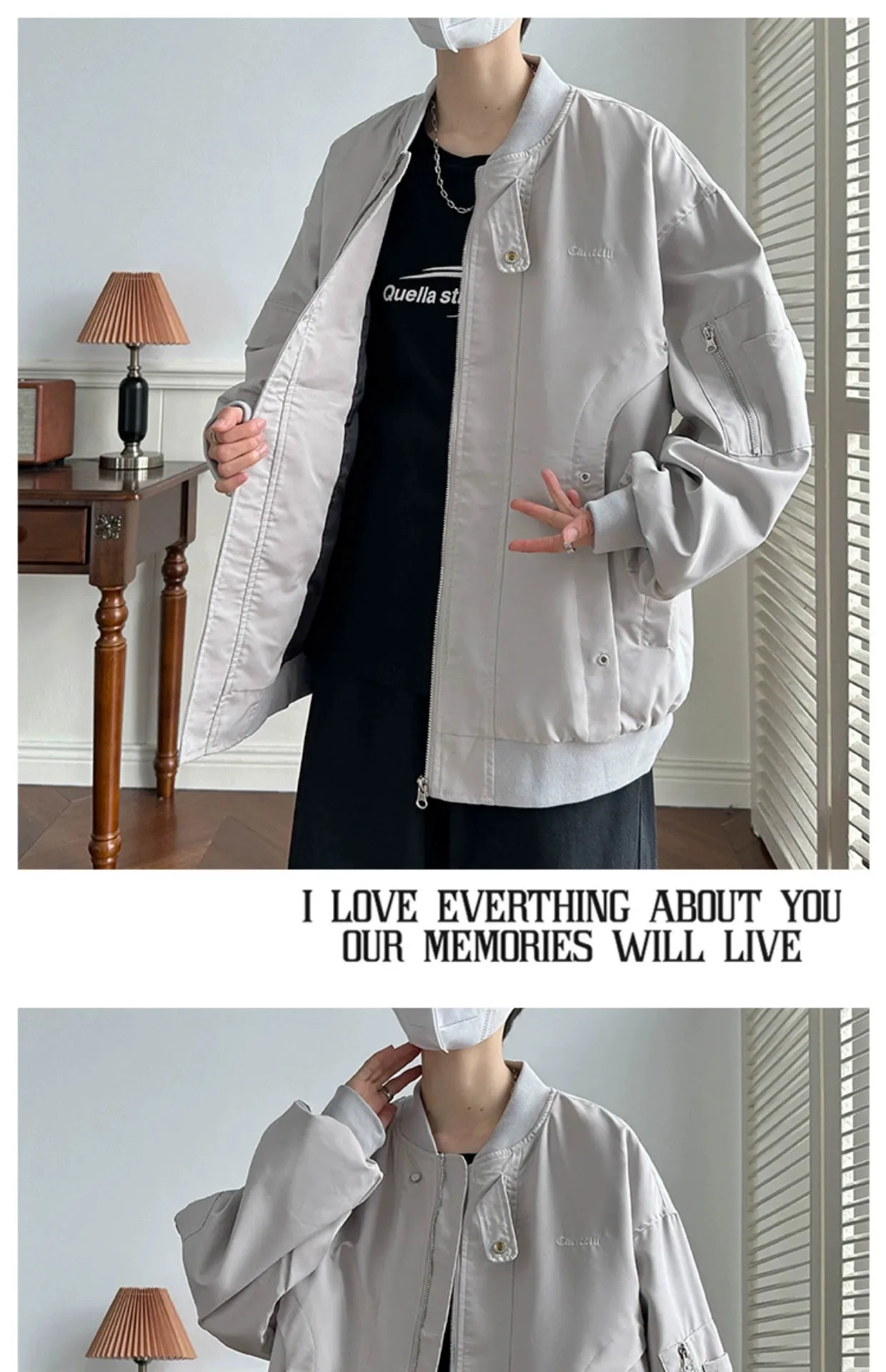 Trendy Spring and Autumn Loose Street Pilot Jacket