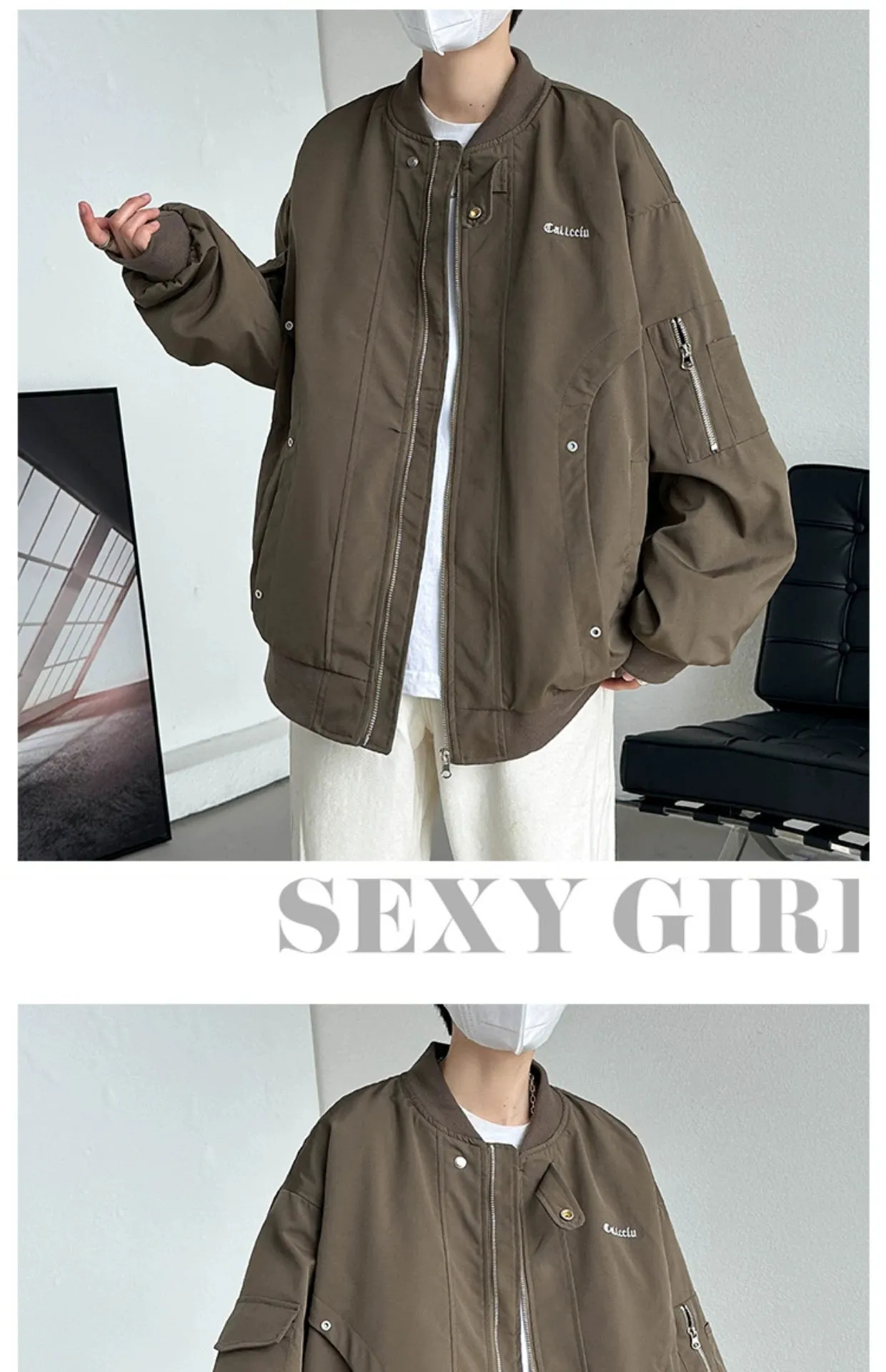 Trendy Spring and Autumn Loose Street Pilot Jacket