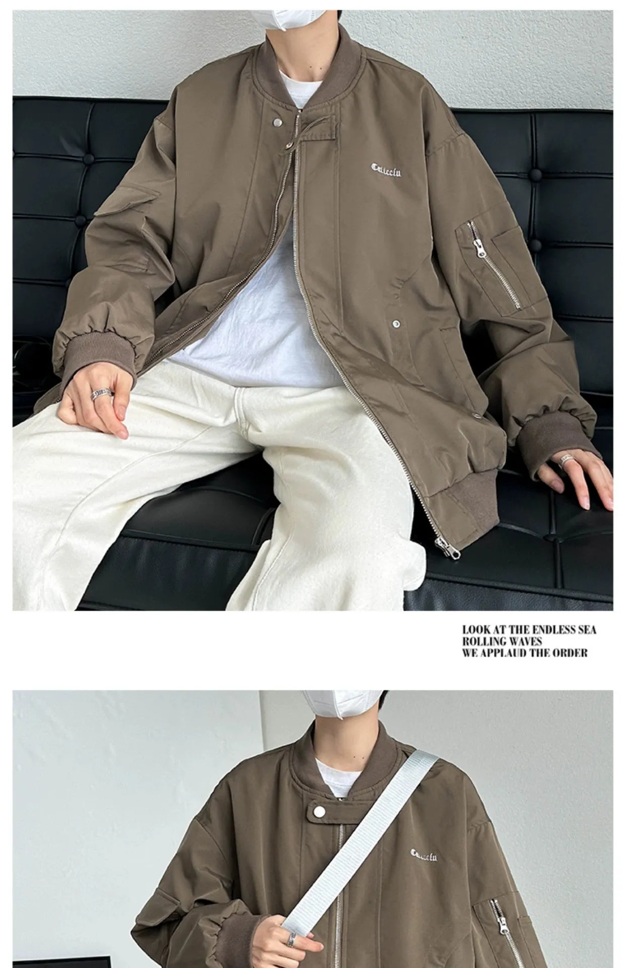 Trendy Spring and Autumn Loose Street Pilot Jacket