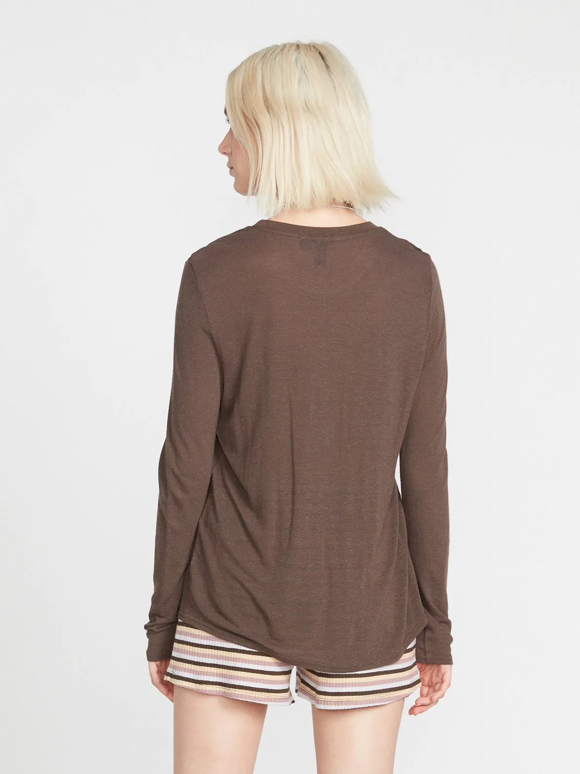 Volcom Tern N Bern L/S Tee-Espresso